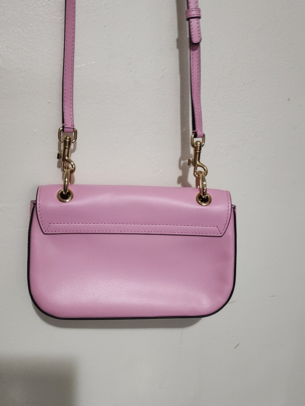 ‼️ON SALE‼️New Dolce & Gabbana Pastel Pink DG Crossbody Bag with Gold Hardware - Picture 12 of 16